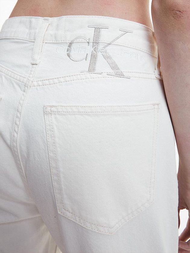 White Calvin Klein High Rise Mom Women Jeans | KRZQ-08641