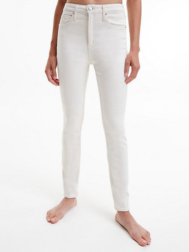 White Calvin Klein High Rise Skinny Women Jeans | HABI-65047