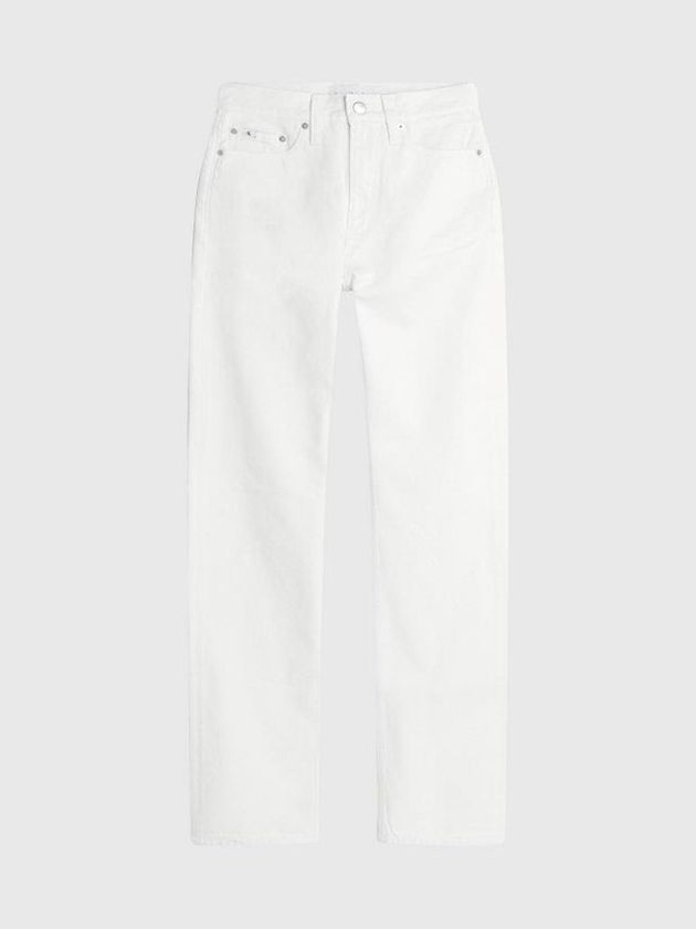 White Calvin Klein High Rise Straight Women Jeans | JPWM-83462