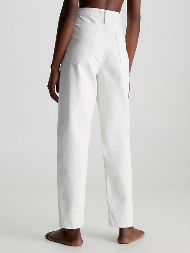White Calvin Klein High Rise Tapered Women Jeans | HLOA-61357