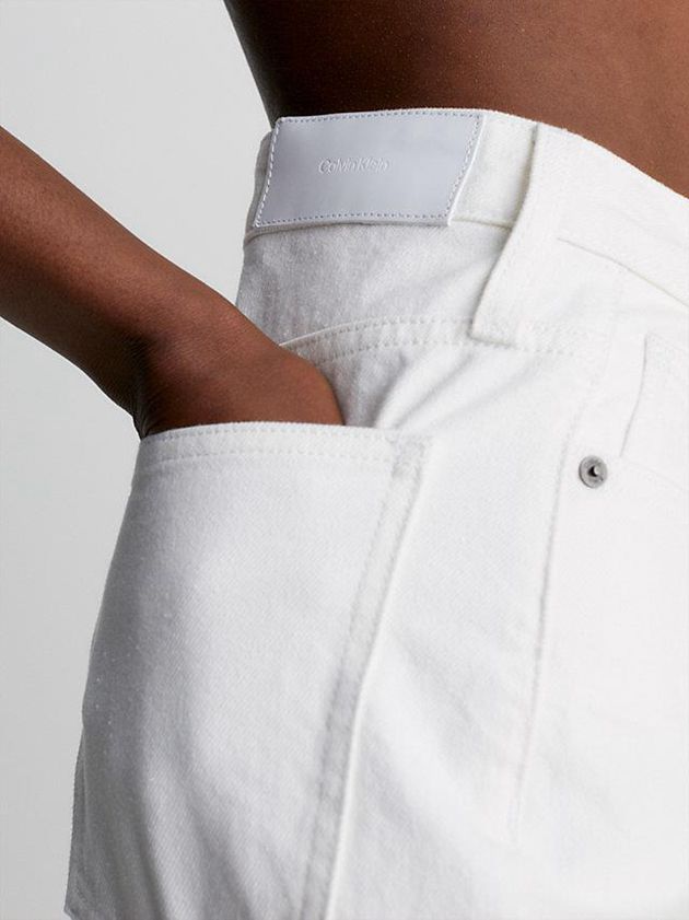 White Calvin Klein High Rise Tapered Women Jeans | HLOA-61357