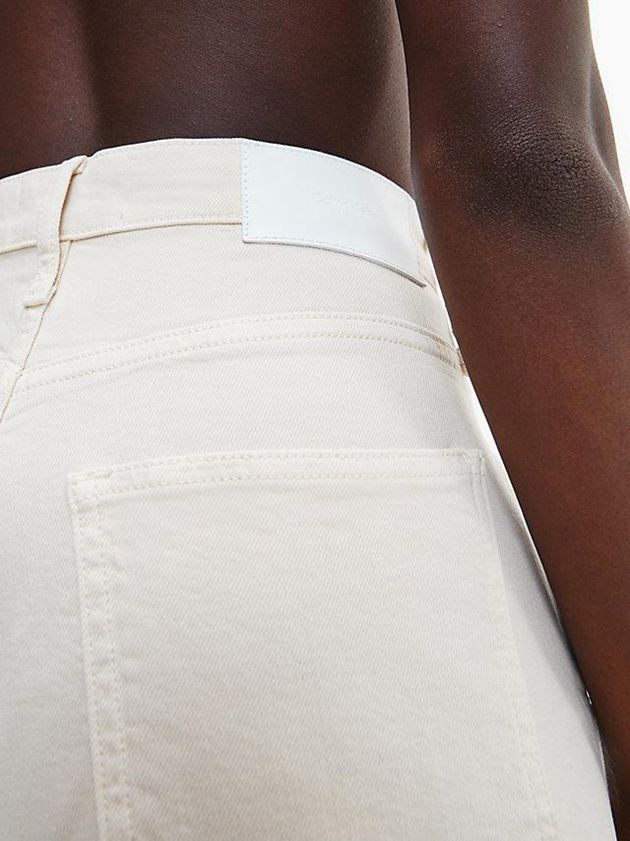 White Calvin Klein High Rise Wide Leg Women Jeans | YJVT-84361