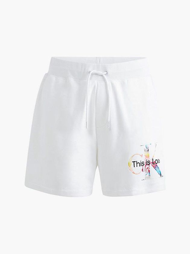 White Calvin Klein Jogger - Pride Men Shorts | VDZQ-42308