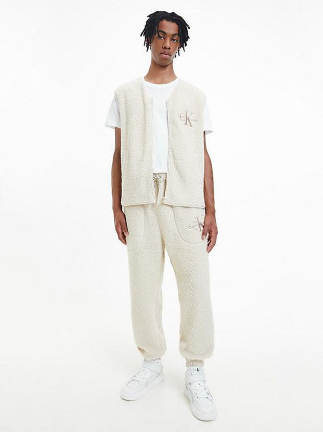 White Calvin Klein Leather High-Top Men Sneakers | GQSF-54186