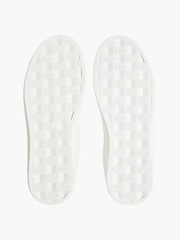White Calvin Klein Leather High-Top Women Sneakers | JELQ-83176