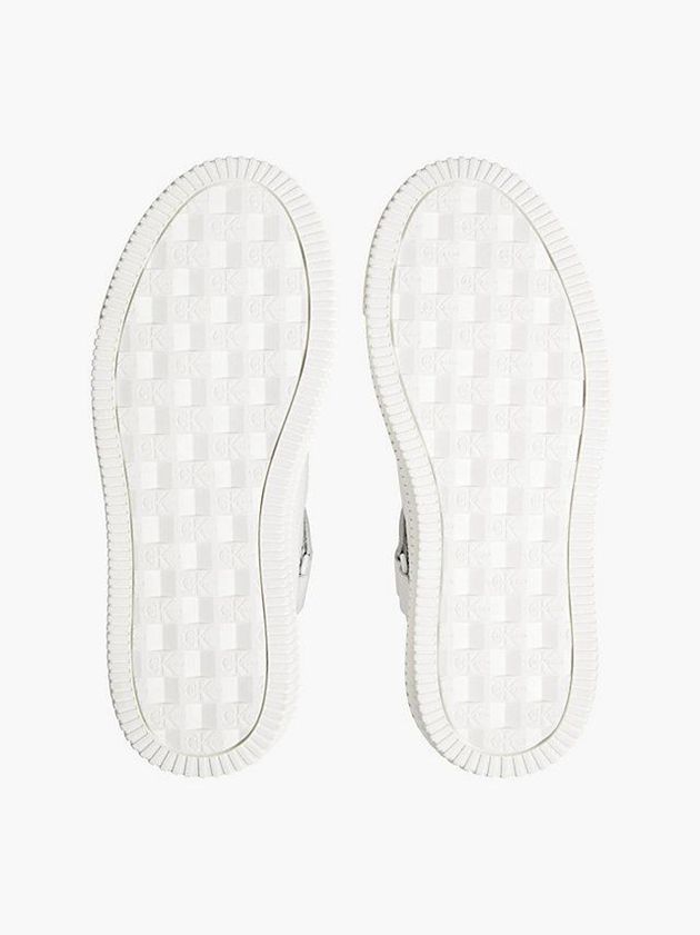 White Calvin Klein Leather High-Top Women Sneakers | NPQH-25716