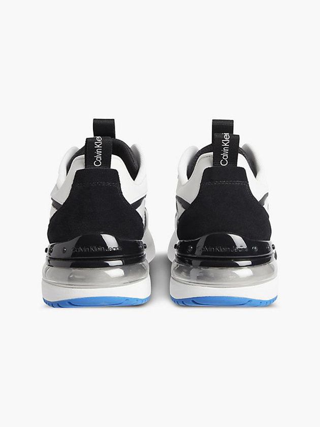 White Calvin Klein Leather Men Sneakers | IJHY-92718