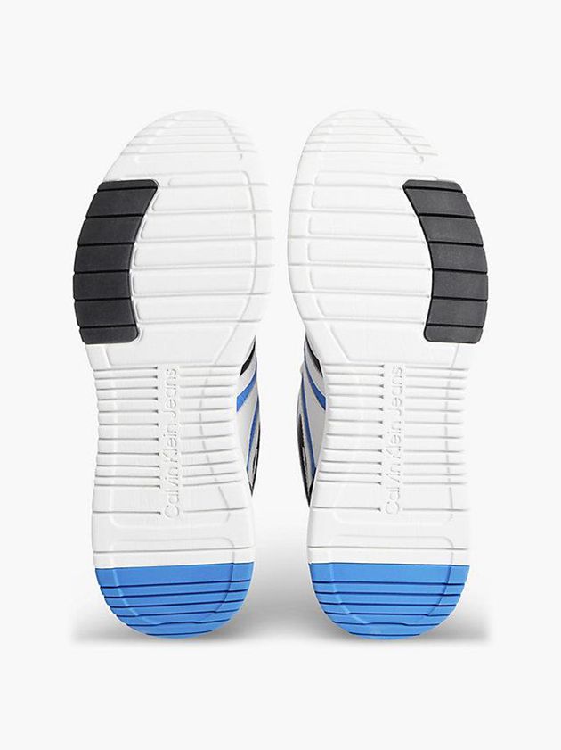 White Calvin Klein Leather Men Sneakers | IJHY-92718