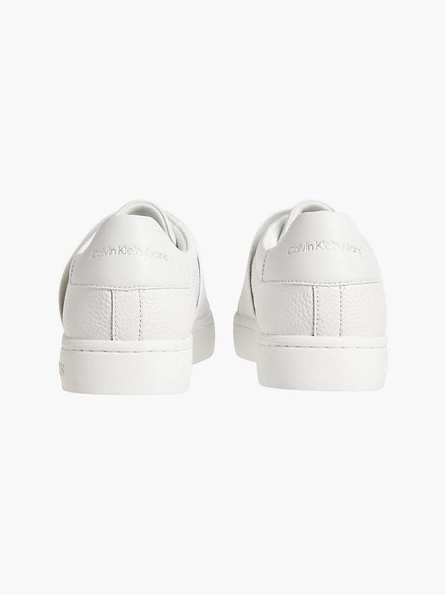White Calvin Klein Leather Women Slip On | YFLS-39685