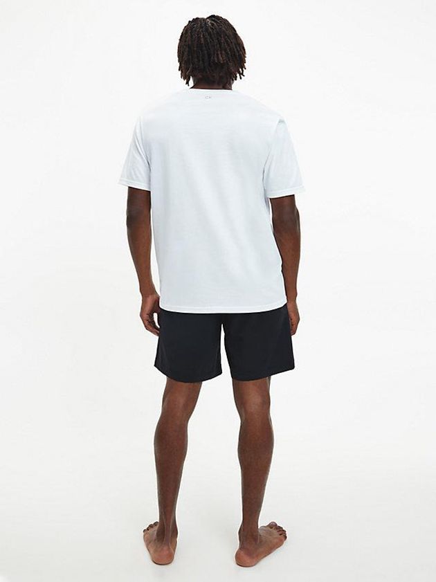 White Calvin Klein Logo Gym Men T-Shirt | NOWT-15382