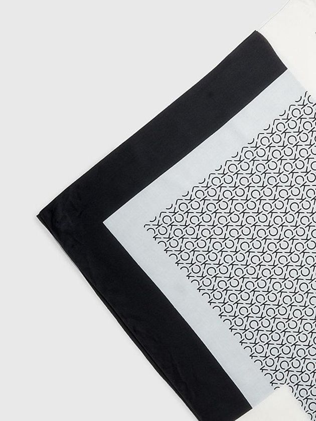 White Calvin Klein Logo Women Scarf | SEZG-42185