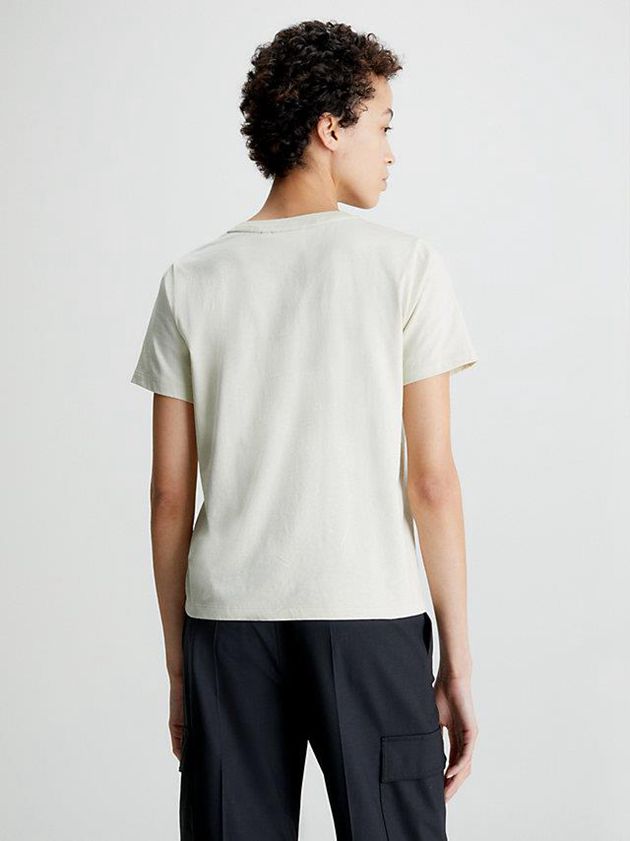 White Calvin Klein Logo Women T-Shirt | SLPH-81972