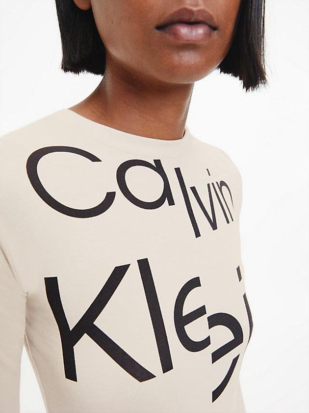 White Calvin Klein Long Sleeve Women Bodysuit | FMYX-51302