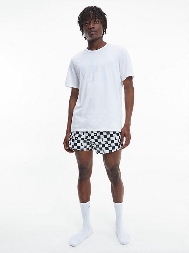 White Calvin Klein Lounge - CK One Men T-Shirt | NFMD-84190