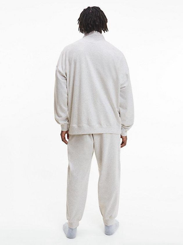 White Calvin Klein Lounge - Modern Cotton Men Sweatshirt | SCPG-07615