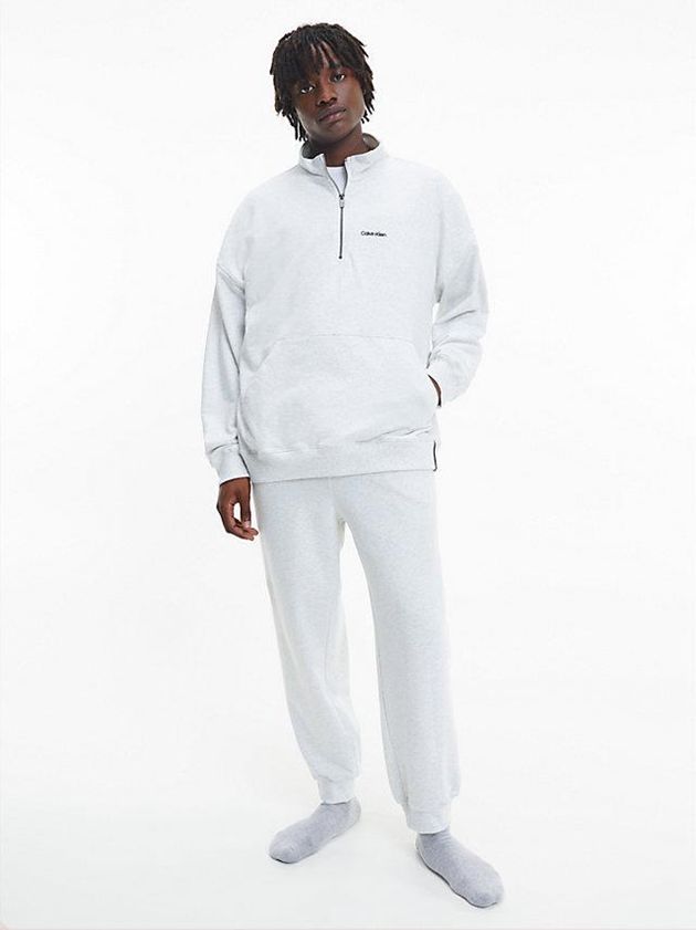 White Calvin Klein Lounge - Modern Cotton Men Joggers | YFMU-27503