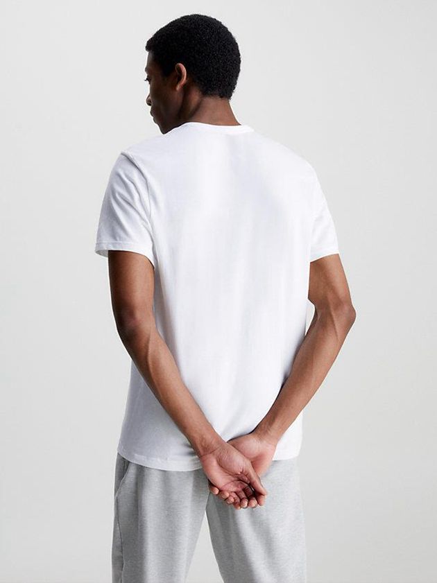 White Calvin Klein Lounge - Modern Structure Men T-Shirt | PTCZ-85273