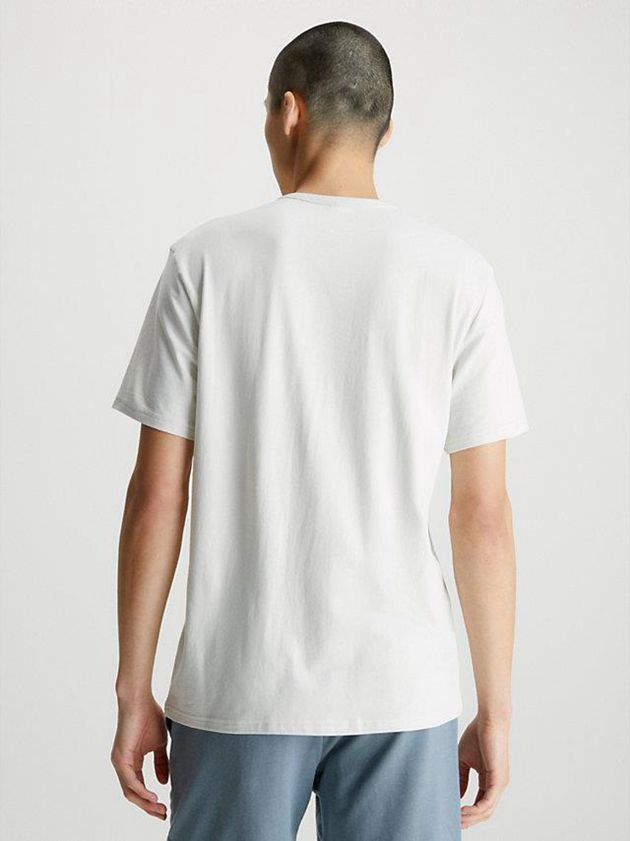 White Calvin Klein Lounge - Modern Structure Men T-Shirt | FHOQ-68057