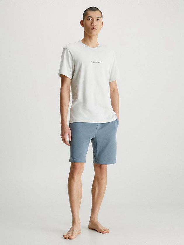 White Calvin Klein Lounge - Modern Structure Men T-Shirt | FHOQ-68057