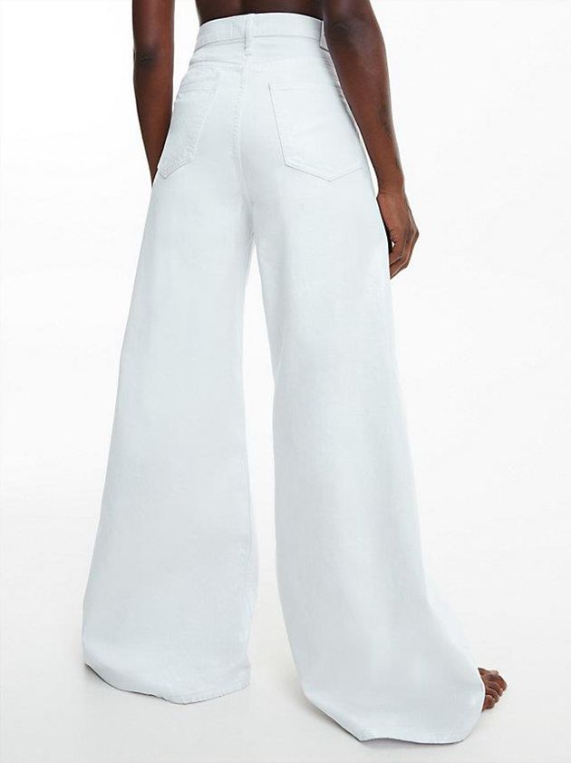 White Calvin Klein Low Rise Loose Coated Women Jeans | WUAM-50124