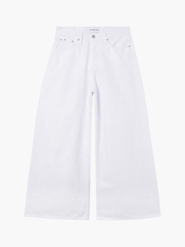 White Calvin Klein Low Rise Loose Coated Women Jeans | WUAM-50124
