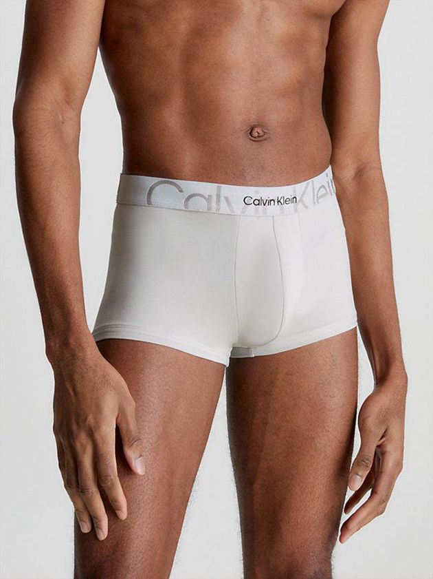 White Calvin Klein Low Rise - Embossed Icon Men Briefs | HCKD-16594
