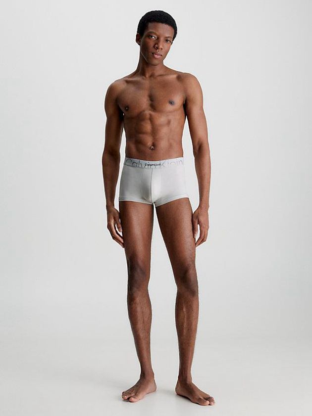 White Calvin Klein Low Rise - Embossed Icon Men Briefs | HCKD-16594