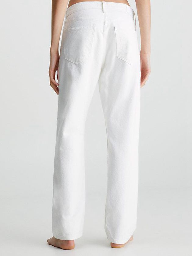 White Calvin Klein Mid Rise Boyfriend Women Jeans | HVRN-05987