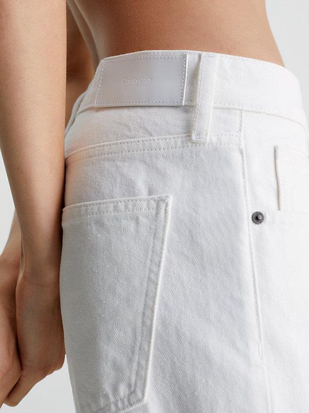 White Calvin Klein Mid Rise Boyfriend Women Jeans | HVRN-05987