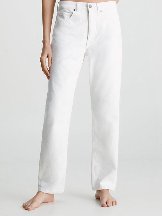 White Calvin Klein Mid Rise Boyfriend Women Jeans | HVRN-05987