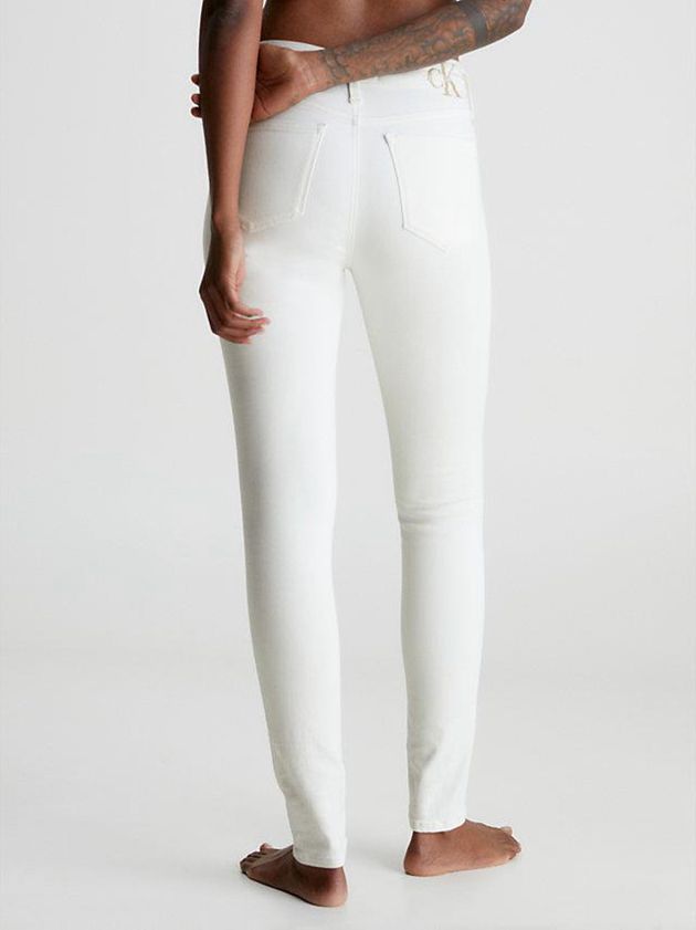 White Calvin Klein Mid Rise Skinny Women Jeans | NSDJ-76923