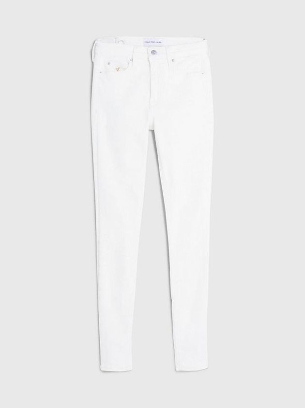White Calvin Klein Mid Rise Skinny Women Jeans | NSDJ-76923