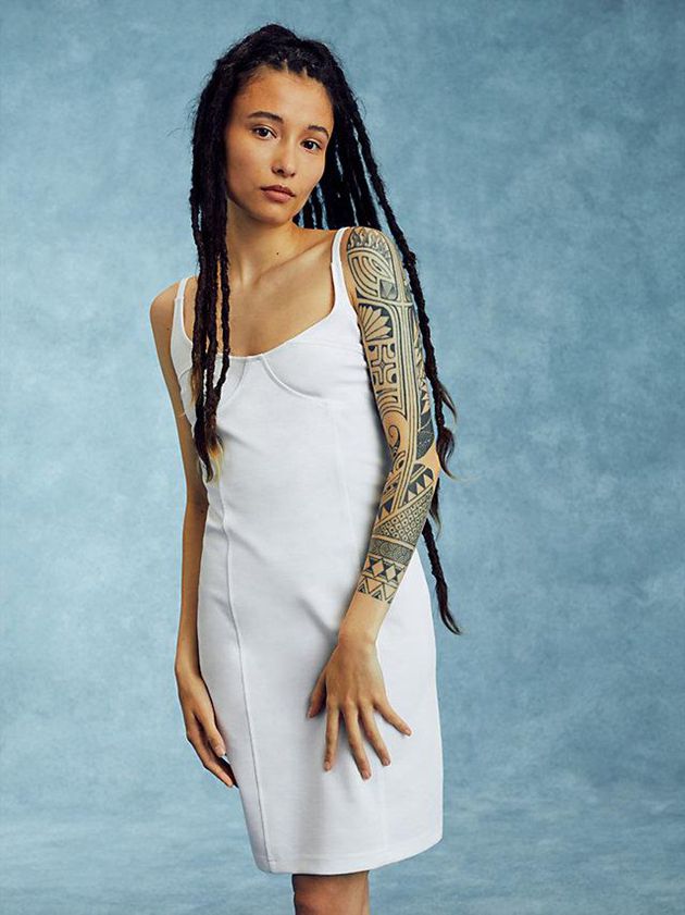 White Calvin Klein Milano Jersey Bodycon - Pride Women Dress | EDRX-56043