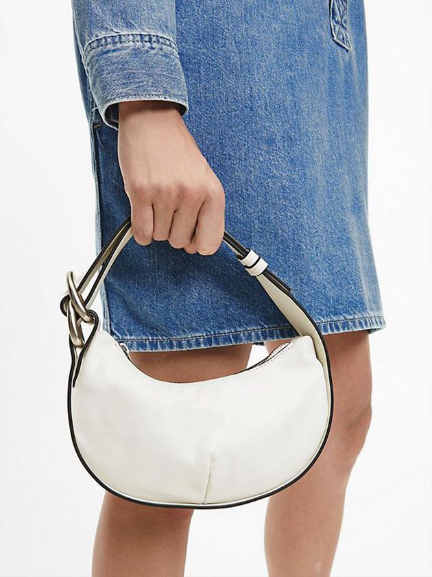 White Calvin Klein Mini Hobo Women Bags | XZUY-21950
