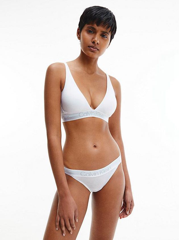White Calvin Klein Modern Structure Women Thong | ZITW-96087