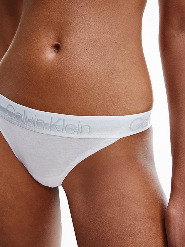 White Calvin Klein Modern Structure Women Thong | ZITW-96087