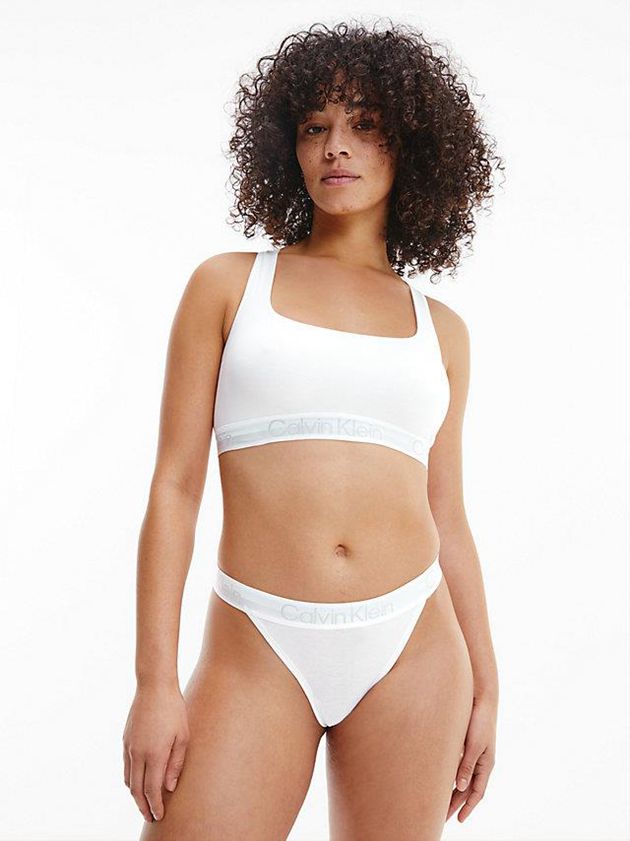 White Calvin Klein Modern Structure Women Thong | ZITW-96087