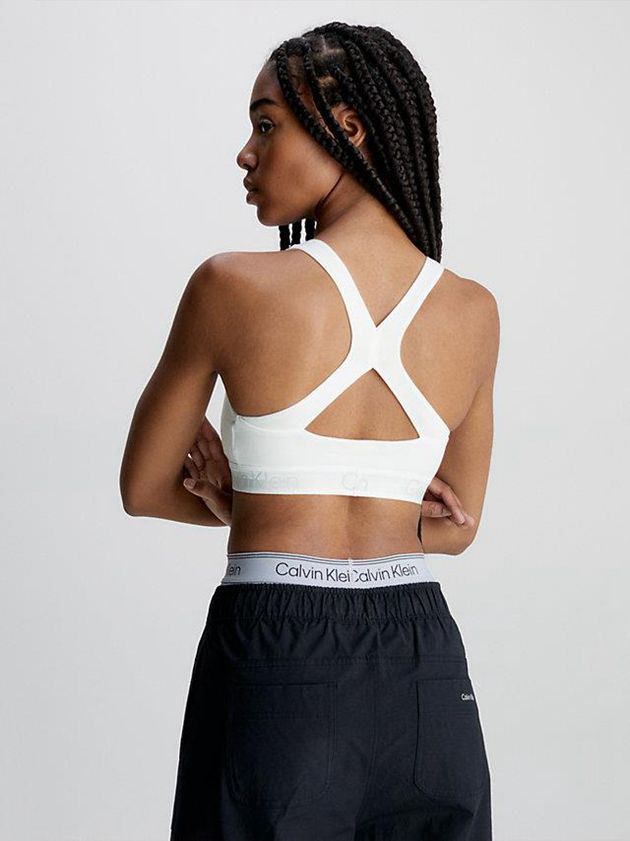 White Calvin Klein Modern Structure Women Bra | CVYX-83502