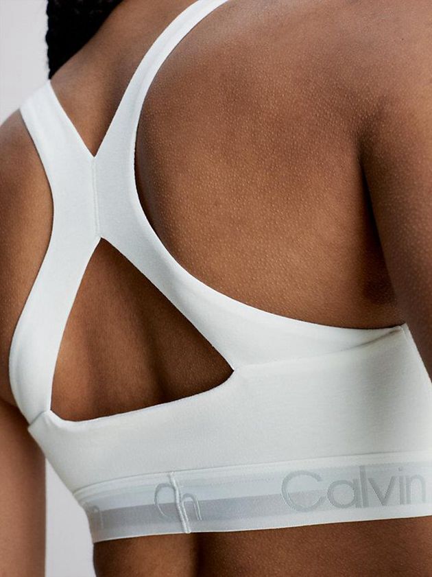 White Calvin Klein Modern Structure Women Bra | CVYX-83502