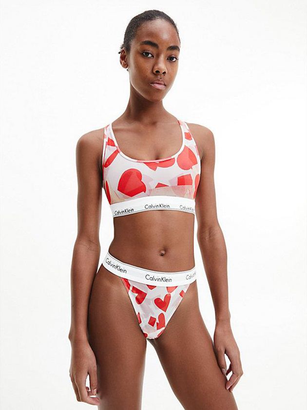 White Calvin Klein Modern V-Day Women Bra | HZFJ-85497