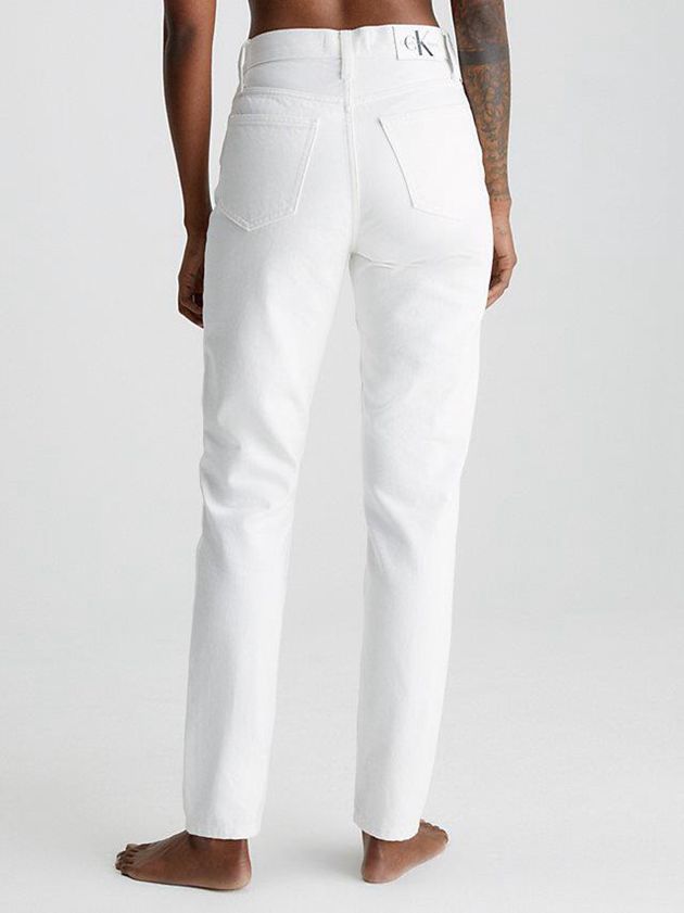White Calvin Klein Mom Women Jeans | PHQF-31829
