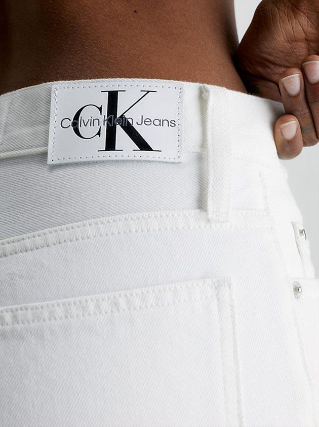 White Calvin Klein Mom Women Jeans | PHQF-31829