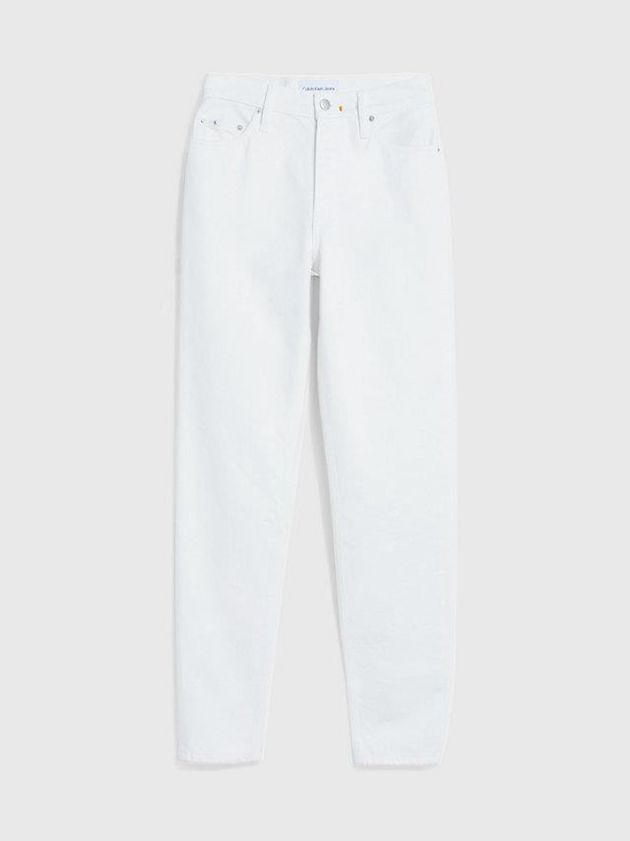White Calvin Klein Mom Women Jeans | PHQF-31829