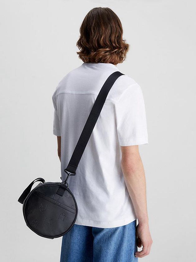 White Calvin Klein Monogram Badge Men T-Shirt | WMUL-73201