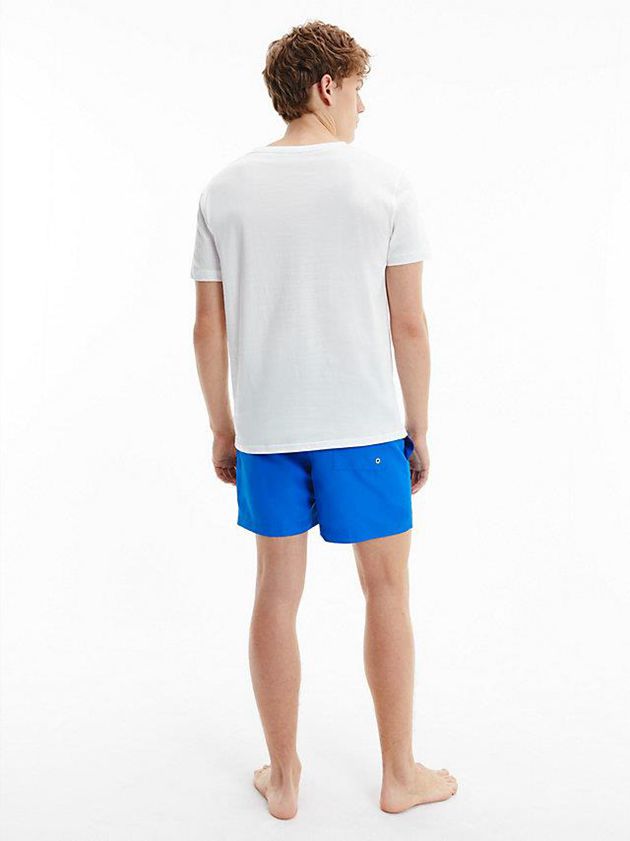 White Calvin Klein Organic Cotton Beach - Intense Power Men T-Shirt | AXVD-18654