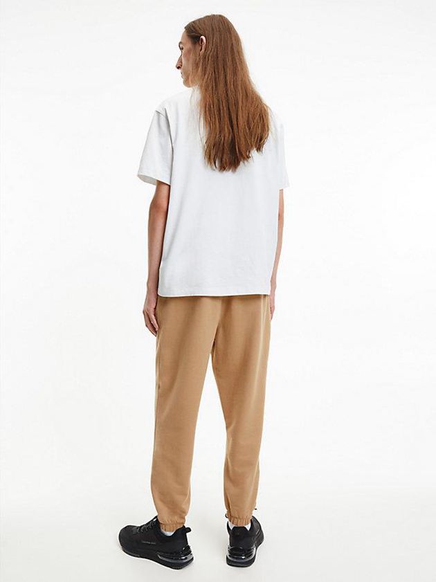 White Calvin Klein Organic Cotton Logo Collar Men T-Shirt | ARBJ-05316
