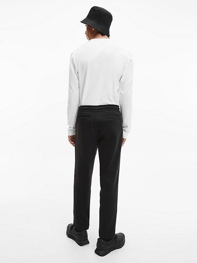White Calvin Klein Organic Cotton Long Sleeve Men T-Shirt | LRBK-41329