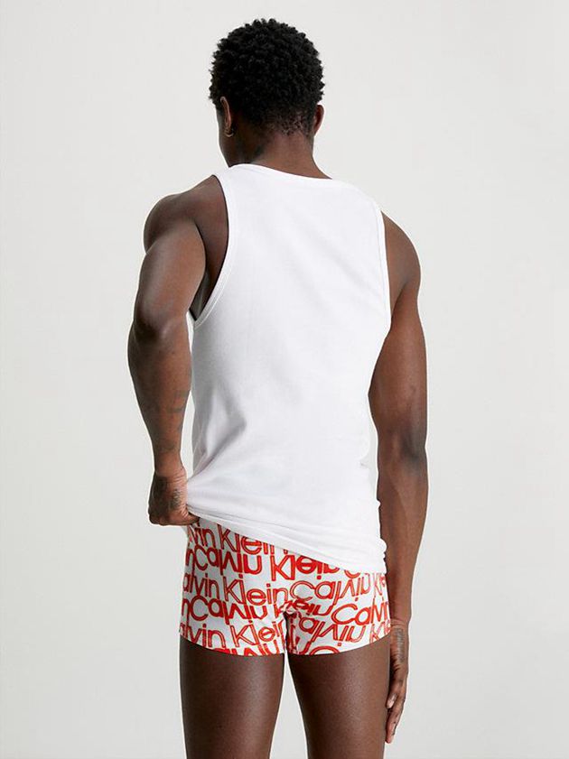 White Calvin Klein Organic Cotton Lounge Tank - Ck96 Men Top | ZLPG-45210