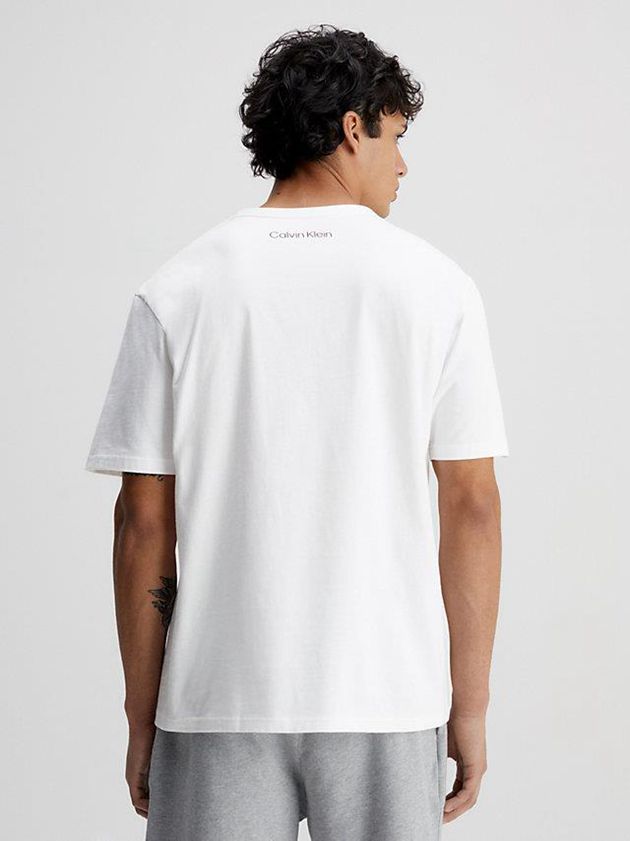 White Calvin Klein Organic Cotton Lounge - Ck96 Men T-Shirt | AXRV-48659