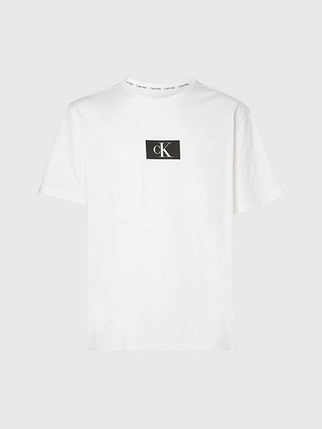 White Calvin Klein Organic Cotton Lounge - Ck96 Men T-Shirt | AXRV-48659